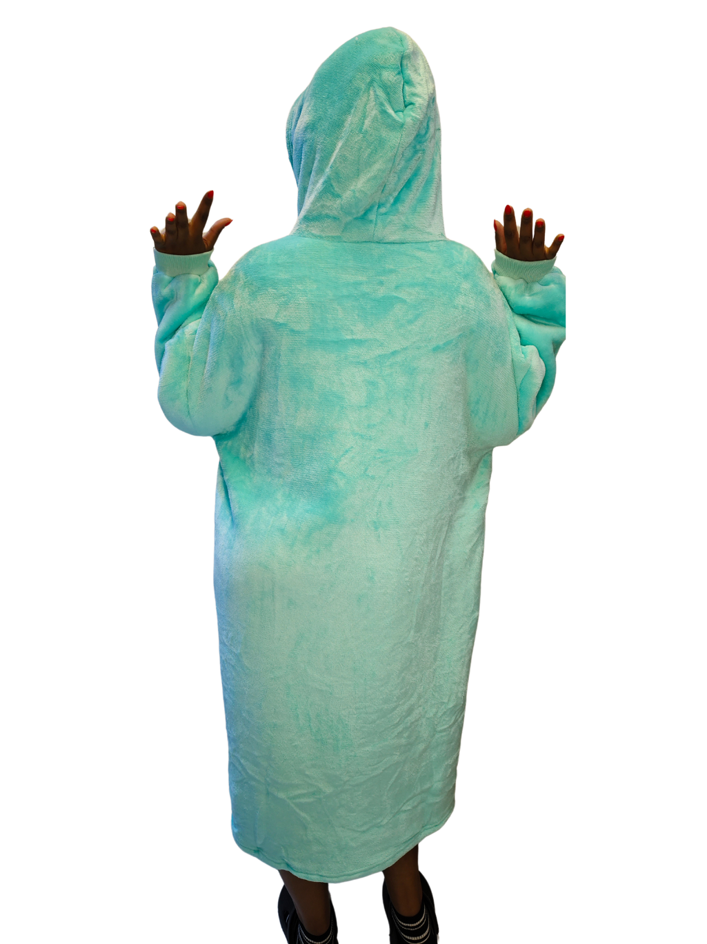 Unisex Hoodie Blanket - Cyan Blue