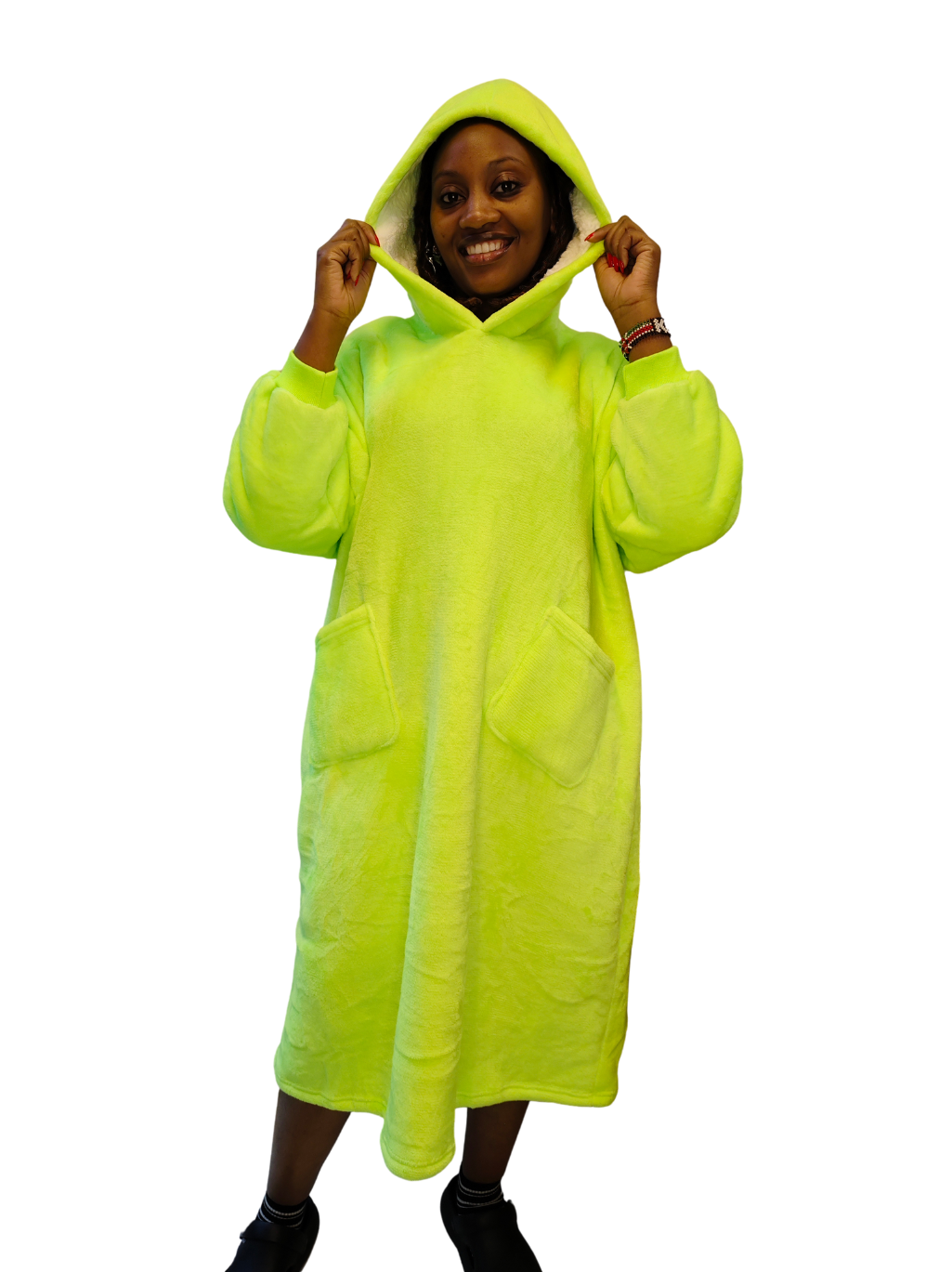 Unisex Hoodie Blanket - Luminous Green