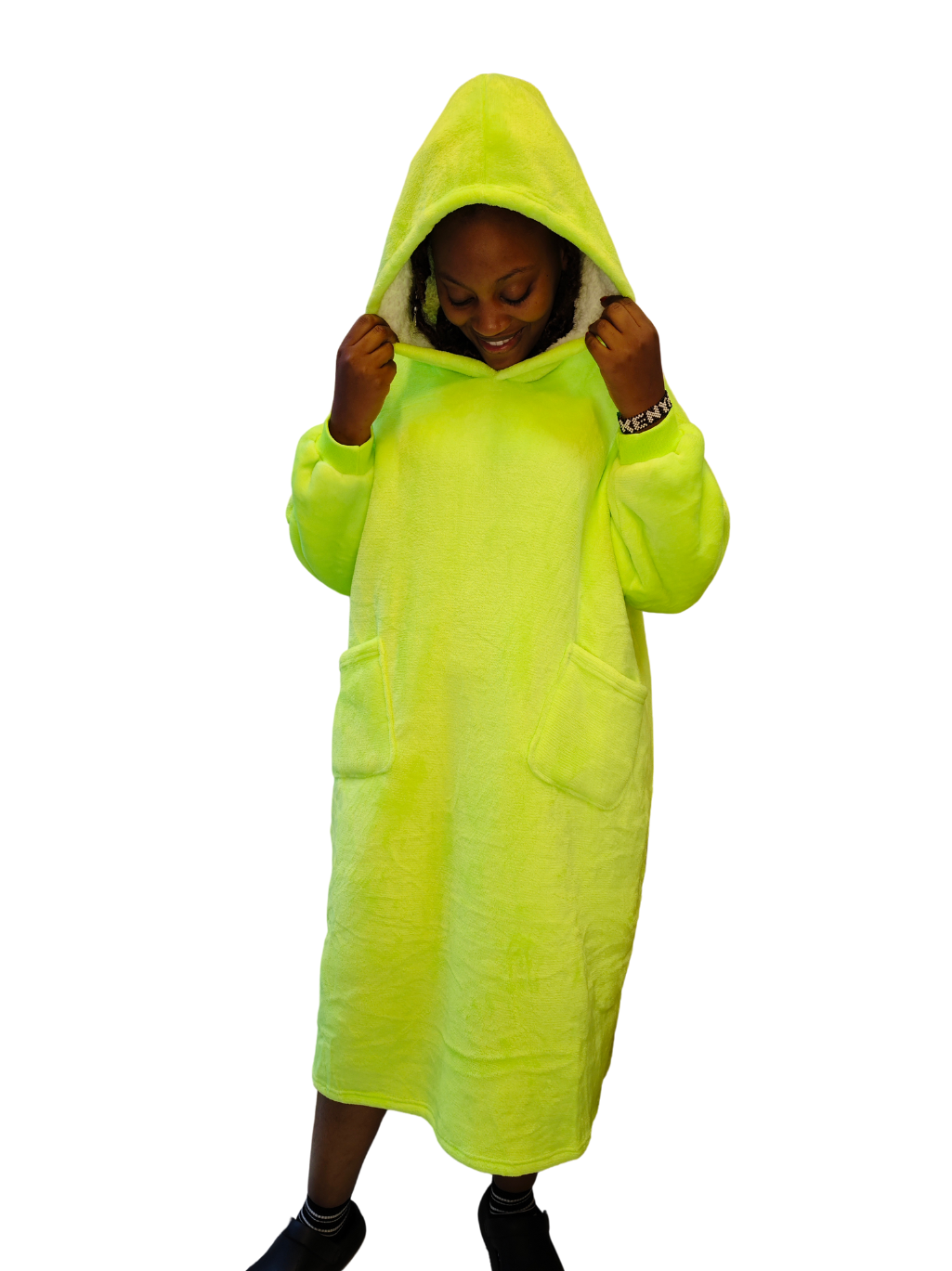 Unisex Hoodie Blanket - Luminous Green