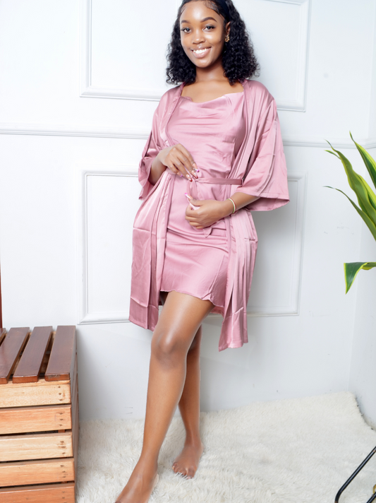 Girly Silk Night Dress Set